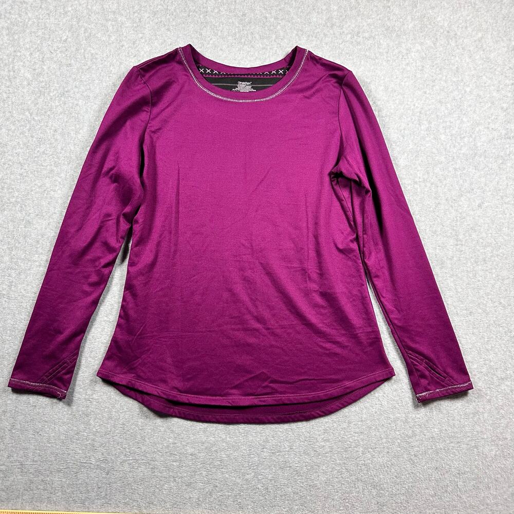 Cuddl Duds Climate Right Fleece Baselayer Purple Large